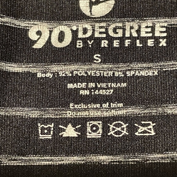 RACERBACK tank top black with heather white horizontal stripe by 90 degree. Sm - Picture 3 of 4